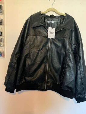 Princess Polly Black Faux Leather Jacket